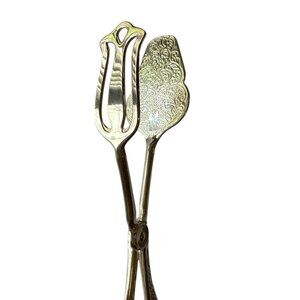 Vintage Silver Plated Serving Tongs